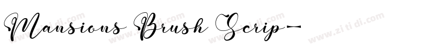 Mansions Brush Scrip字体转换